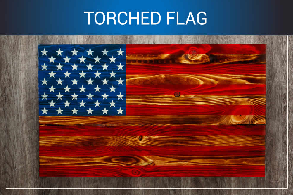 wooden american flag for sale