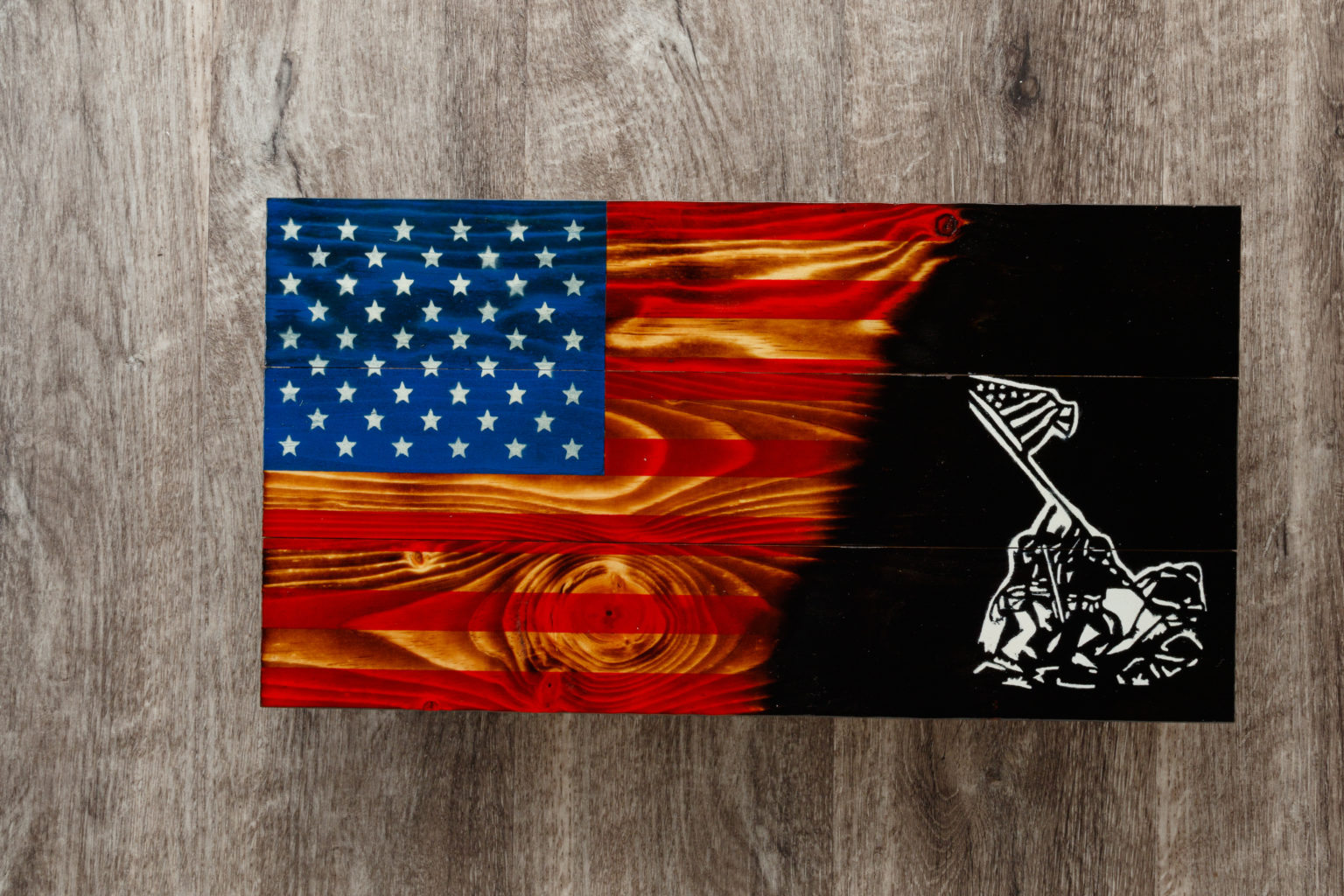 Iwo jima American flag wall art