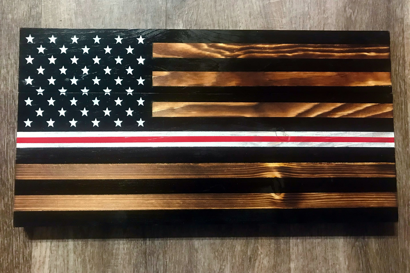 Nurse wooden American flag wall art